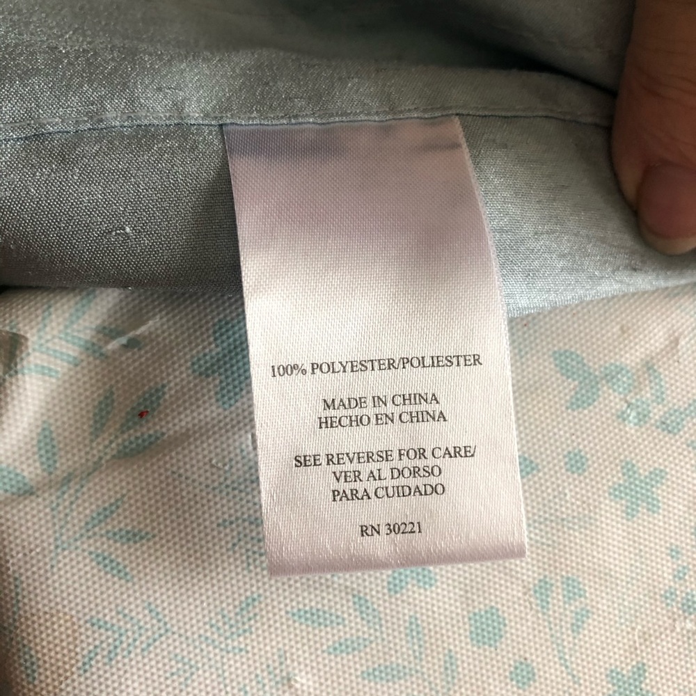 Single Light Blue Curtain Panel - Picture 5 of 6